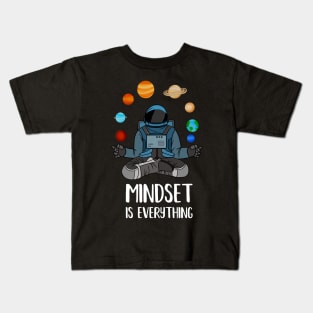 Astronaut Meditating, Yoga, Zen, Mindset Motivational Kids T-Shirt